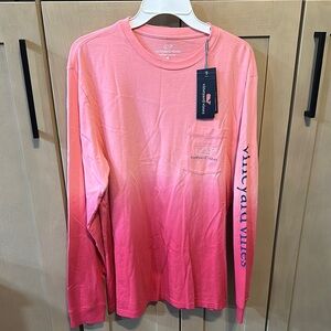 Vineyard Vines Pink Ombre Long Sleeve Shirt